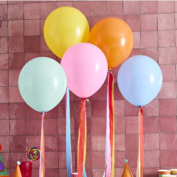 Palloncini Arcobaleno con Nappe Decorative – Confezione da 5