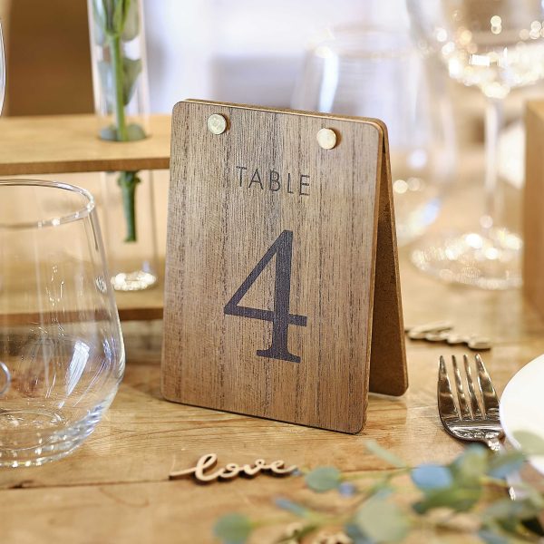 Segnatavolo in legno Numeri 1-12