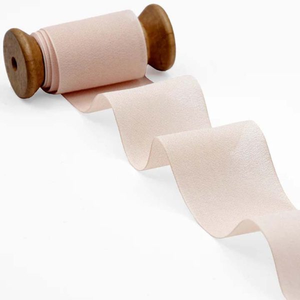 Nastro Crepe effetto seta Rosa cipria