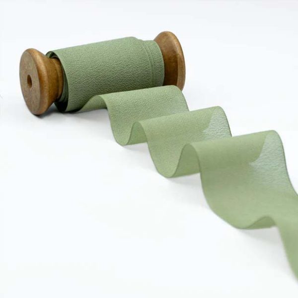 Nastro Crepe effetto seta Verde salvia