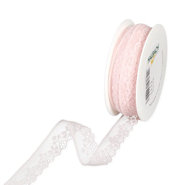 Nastro in Pizzo rosa 18mm