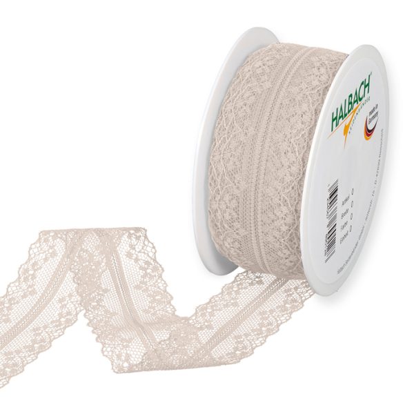 Nastro in Pizzo sabbia 36mm