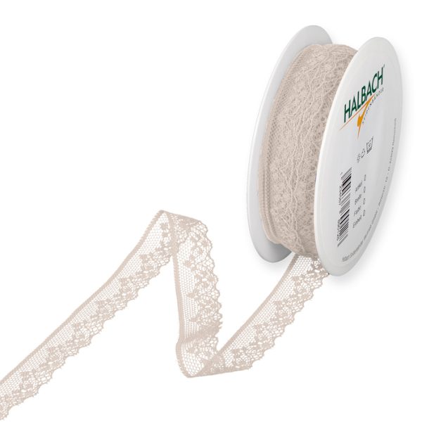 Nastro in Pizzo sabbia 18mm