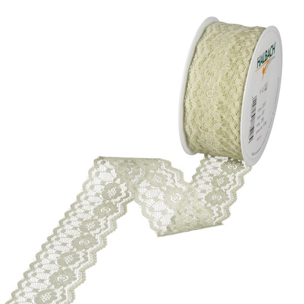 Nastro in Pizzo verde chiaro 37mm