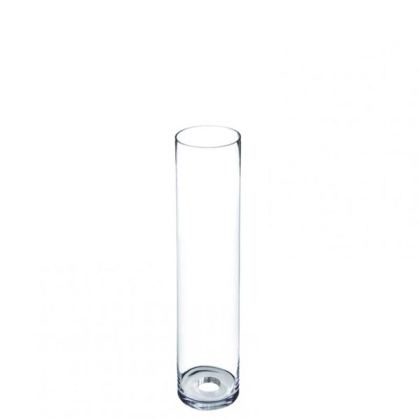 Cilindro Parafiamma in vetro h30 cm per candele stelo