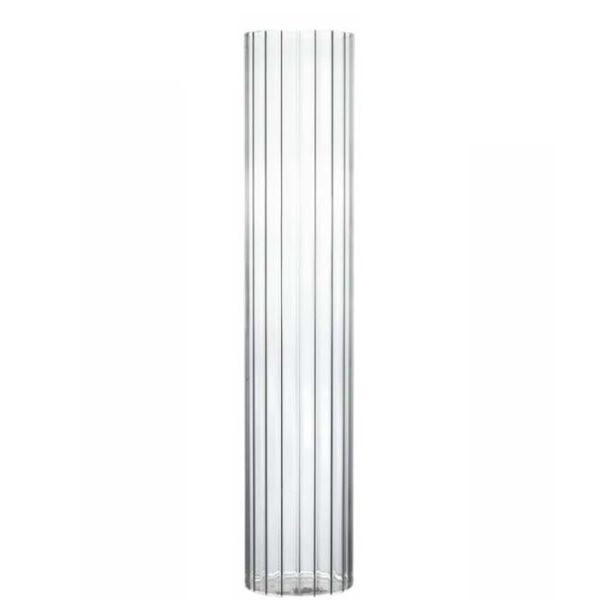 Cilindro Parafiamma in vetro rigato h35 cm