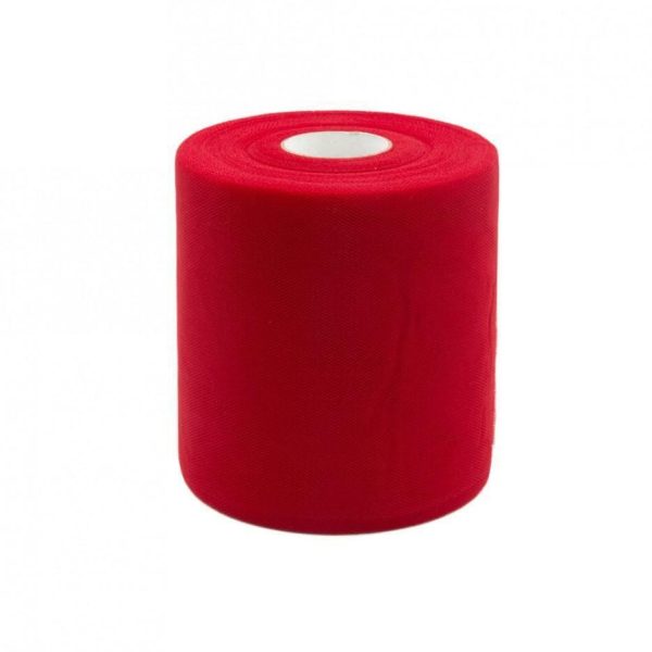 Tulle in rotolo Rosso 12,5cm x 100mt