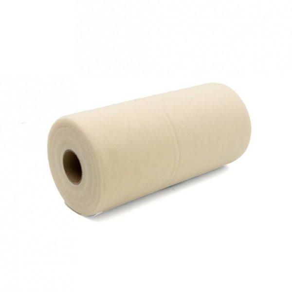 Tulle in rotolo Avorio 25cm x 100mt