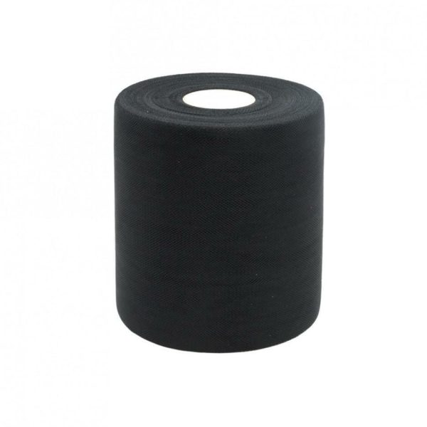 Tulle in rotolo Nero 12,5cm x 100mt