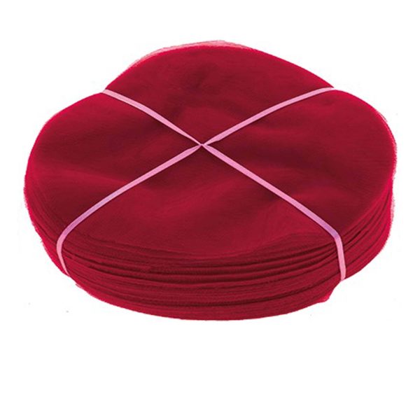 Tulle tondo Bordeaux 23cm - Conf. 100 pz