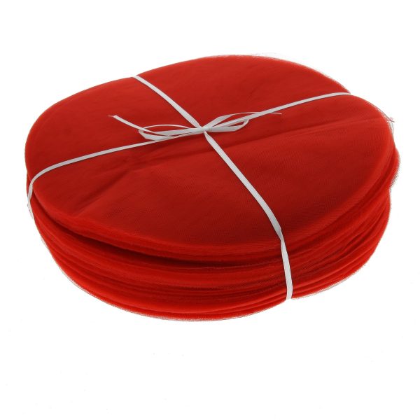 Tulle tondo Rosso 23cm - Conf. 100 pz
