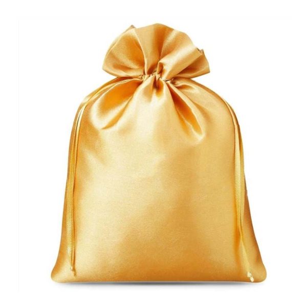 Sacchetti raso Oro 18x24 cm