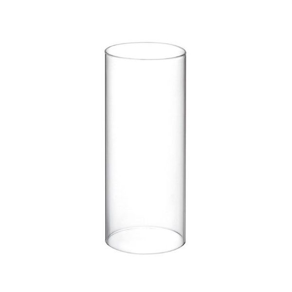 Parafiamma in vetro trasparente d7cm h35cm